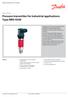 Pressure transmitter for industrial applications Type MBS 4500