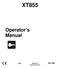 XT855. Operator s Manual. Issue 2.0 Original Instruction CMW