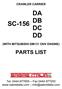 DA SC-156 DB DC DD PARTS LIST CRAWLER CARRIER (WITH MITSUBISHI GM131 OHV ENGINE)
