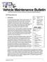 Vehicle Maintenance Bulletin