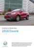Getting to Know Your 2016 Encore.
