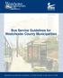 Bus Service Guidelines for Westchester County Municipalities