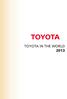 TOYOTA IN THE WORLD 2013
