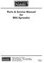 Parts & Service Manual for RDS Spreader