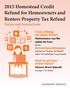 2015 Homestead Credit Refund for Homeowners and Renters Property Tax Refund