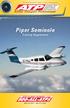 The Most Respected Name in Pilot Certification. Piper Seminole. Training Supplement $ Revised