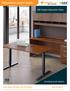 Adjustable height desks