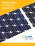 Going Solar: A Guide for Consumers