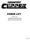 POWER LIFT PARTS LIST ASSEMBLY INSTRUCTIONS SAFETY AND OPERATIONS P (02/15)