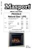 PICCOLO Natural Gas / LPG Part Natural Gas (complete with fascia) Page 2 LPG (complete with fascia) Page 2