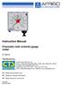 Instruction Manual. Pneumatic tank contents gauge Unitel # Distributed by