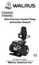 TS400Q TS800Q. Auto Pressure Control Pump Instruction Manual. ISO 9001 Certified Walrus America Inc