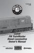 /09. Lionel FM TrainMaster Diesel Locomotive Owner s Manual. Featuring