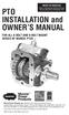 PTO INSTALLATION and OWNER S MANUAL