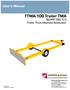TTMA-100 Trailer TMA. User s Manual. NCHRP 350 TL-3 Trailer Truck Mounted Attenuator