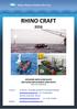 RHINO CRAFT. OFFSHORE HDPE WORK BOATS AND SCUBA REPLACEMENT (SRP) BOATS Cape Town, South Africa