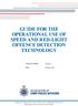 GUIDE FOR THE OPERATIONAL USE OF SPEED AND RED-LIGHT OFFENCE DETECTION TECHNOLOGY