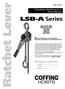 Ratchet Lever. LSB-A Series. Operating, Maintenance & Parts Manual. Follow all instructions and warnings for. 3/4 to 6 Ton LSB-A-680-1
