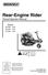 Rear-Engine Rider. Owner/Operator Manual. Models E 5/03 Supersedes , A D Printed in USA
