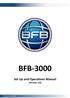 BFB-3000 Set Up and Operations Manual [Version 3.0]