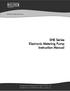 EHE Series Electronic Metering Pump Instruction Manual