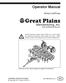 Great Plains. Operator Manual. Manufacturing, Inc. Simba CultiPress.  ORIGINAL INSTRUCTIONS Copyright 2013 Printed