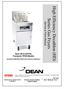 High Efficiency Decathlon (HD) Series Gas Fryers * * Service & Parts Manual. Dean HD & SCFHD, Frymaster FPHD Models
