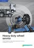 Tyre Service. Heavy duty wheel service