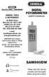 SAM990DW DIGITAL PSYCHROMETER GENERAL TOOLS & INSTRUMENTS USER S MANUAL. Please read this manual carefully and thoroughly before using this product.