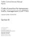 Code of practice for temporary traffic management (CoPTTM)