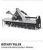 ROTARY TILLER OPERATION AND ASSEMBLY MANUAL