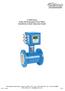 F-3200 Series Inline Electromagnetic Flow Meter Installation & Basic Operation Guide