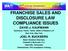 FRANCHISE SALES AND DISCLOSURE LAW COMPLIANCE ISSUES