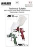 Technical Bulletin PRO range of Gravity Spray Guns for Primer, Basecoat and Clearcoat