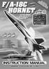 Hornet F/A18C Model INSTRUCTION MANUAL. Congratulations on purchasing the Hornet F/A18C RTF