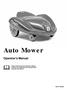Auto Mower. Operator's Manual