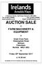 2 Harford Centre, Hall Road, Norwich, NR4 6DG Tel: (01603) Fax: (01603) AUCTION SALE FARM MACHINERY & EQUIPMENT