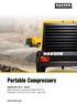Portable Compressors. MOBILAIR M 13 M 350 With the world-renowned SIGMA PROFILE Flow rate 1.2 to 34.0 m³/min ( cfm)