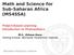 Math and Science for Sub-Saharan Africa (MS4SSA)
