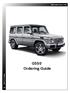 MY17 G-Class. Mercedes-Benz USA. G550 Ordering Guide