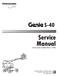 Technical Publications S-40. Service Manual. (from serial number 832 to 1789)
