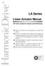 LA Series. Linear Actuator Manual. (DC motor models for Closed-Loop Positioning)