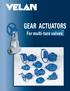 GEAR ACTUATORS For multi-turn valves