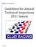 BMW CCA Club Racing. Guidelines for Annual Technical Inspections 2011 Season