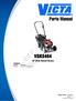 Parts Manual. Reproduction. Not for. VGKS484 19 Walk Behind Mower. Products. Mfg. No. Description VGKS484-A Corvette 19 Walk Behind Mower
