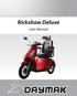 Rickshaw Deluxe. User Manual