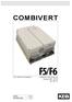 COMBIVERT. D INSTRUCTION MANUAL COMBIVERT F5/F6 Power Unit Housing W kw 00F50EB-KW00