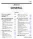 GENERAL GROUP CONTENTS HOW TO USE THIS MANUAL TROUBLESHOOTING GUIDELINES PRECAUTIONS BEFORE SERVICE