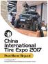 China International Tire Expo Post Show Report August 2017 Shanghai World Expo Exhibition & Convention Center