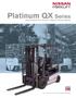 Platinum QX Series. Solid Pneumatic Tire / 80 Volt / 4-Wheel AC Powered Models 4,000-6,000 LB. CAPACITY SOLID PNEUMATIC MODELS
